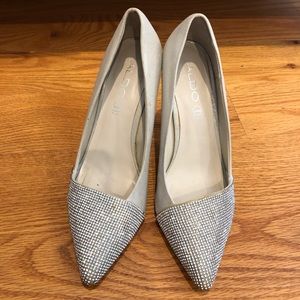 ALDO silver heals worn once